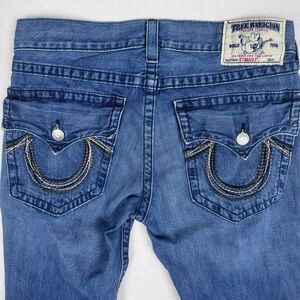 True Religion Blue Denim Jeans Men 33x30 Straight Leg 100% Cotton Made in USA